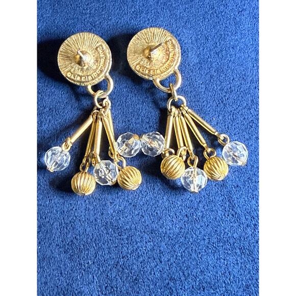 Liz Claiborne Pierced Dangle Drop Tassel Earrings - Picture 6 of 7
